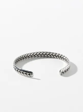 Le 31 Mens Braided open bangle bracelet