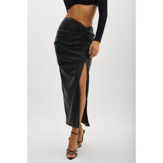 LaMarque EILEEN | Faux Leather Maxi Skirt in Black at Nordstrom, Size Xx-Small