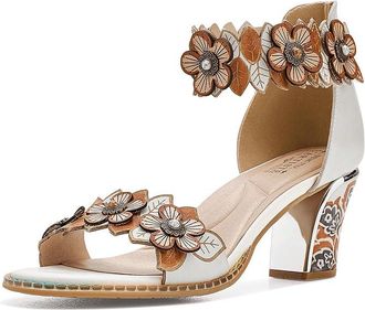 L'Artiste by Spring Step Doublelove Womens Sandals White : EU 42 (US Womens 10.5-11) M, Leather