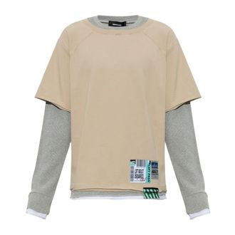 Dsquared2 Camiseta de algod&oacute;n de manga larga - Tops - Hombre - Beige - 2XL