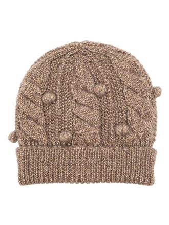 Onefifteen glitter cable-knit beanie - women - Polyester/Wool - One Size - Gold
