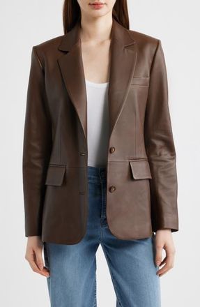 Rag & Bone Archer Leather Jacket in Brown at Nordstrom, Size 10