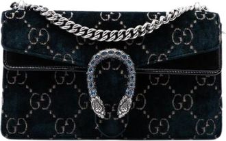 Gucci Pre-owned Vintage Crossbody Bag - Dames - Vintage Schoudertas - Blauw - ONE Size - Leer - Vintage