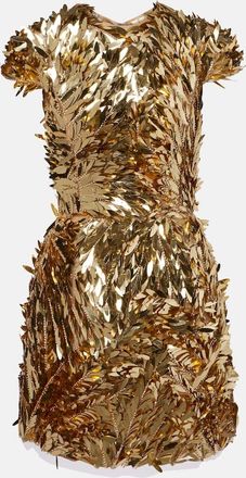 Oscar De La Renta Embellished mesh minidress