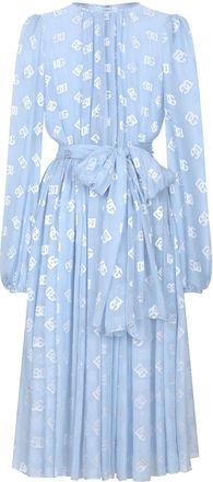 Dolce & Gabbana Dévoré Crepe-De-Chine Midi Dress - Womens - Spandex/Elastane/Viscose/Silk