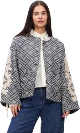 Summum Jacket Jacquard - Dames - Jassen - Blauw - Maat: XS