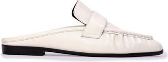 Black Suede Studio Gabby Loafer in Coconut Leather at Nordstrom, Size 37