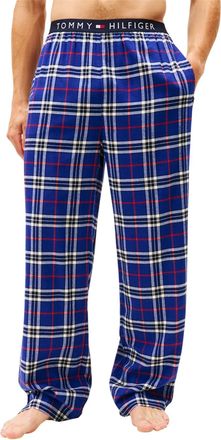 Tommy Hilfiger Flanellen pyjamabroek met ruitmotief voor heren (Blauw)
