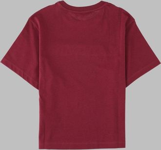 Lanvin Logo-Embroidered Cotton T-Shirt - Bordeaux