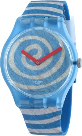 Swatch Bourgeoiss Spirals Quartz Blue Dial Watch SUOZ364