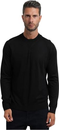 A|X Armani Exchange Pullover met ronde hals - Heren - Ronde hals truien - Zwart - 2XL - Wol - Truien & Vesten