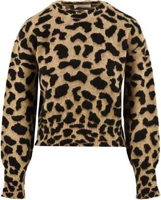 Akep Spotted Crewneck Sweater - Dames - Ronde hals truien - Veelkleurig - M - Wol - Truien & Vesten