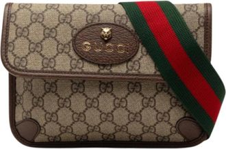 Gucci Pre-owned Canvas Belt Bag - Dames - Vintage Heuptassen - Bruin - ONE Size - Vintage
