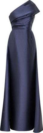 Solace London Kleedjes, Dames, Blauw, S, Een-schouder Rits Jurk