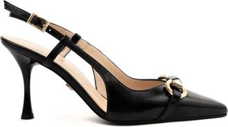 Sergio Moretti Schoenen, Dames, Zwart, 39 EU, Classic Part-Open Pumps