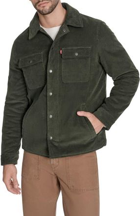 Levi's Corduroy Insulated Zip-Up Jacket in Green at Nordstrom, Size Xx-Large