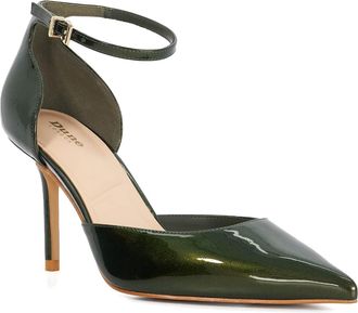 Dune London Womens Ladies Calmness - Pointed Toe Ankle Strap Open Courts - Green - Size UK 3