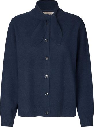 Masai Lysa Wol Cardigan - Dames - Vesten - Blauw - XS - Wol - Truien & Vesten