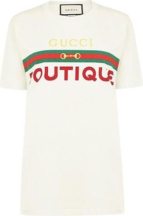 Gucci Ivory cotton jersey Boutique t-shirt Size M