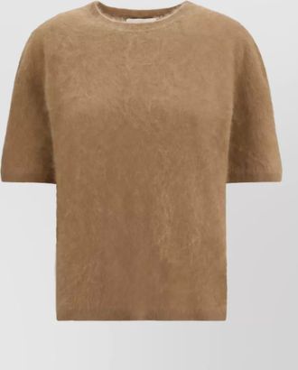 Lisa Yang cashmere relaxed-fit short-sleeve sweater
