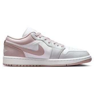 Nike Jordan Womens AJ 1 Low - Basketball Shoes Enigma Stone/Particle Rose/White Size 10.0