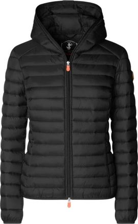 Save The Duck Zwarte Gewatteerde Hooded Donsjas - Dames - Winterjassen - Zwart - 3XS - Polyester - Jassen