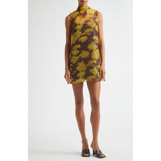 Staud Albee Minidress in Golden Daisy at Nordstrom, Size X-Large