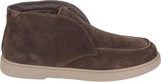 Baldinini Brown Suede Minimalist Ankle Boots