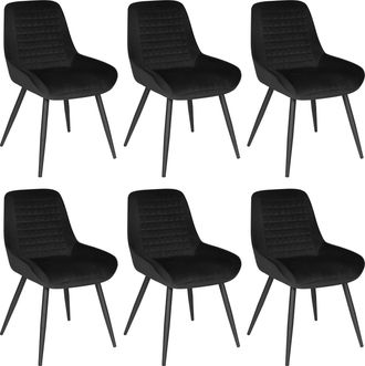 Woltu Woltu 6 Set Di Sedie Per Sala Da Pranzo Moderne. Sedie Da Cucina In Velluto. Sedie Imbottite Con Schienale Per Camera Da Letto. Soggiorno Ufficio. Stu