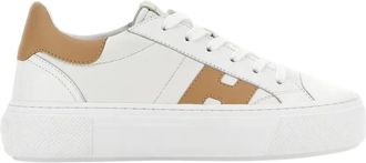 Hogan Flat Sneakers - Dames - Sneakers - Wit - 35 EU - Leer - Schoenen