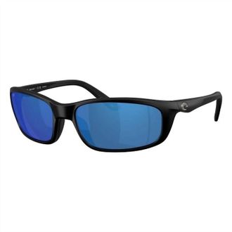 Costa Mens Brine Ii Sunglasses In Black Frame / Blue Mirror