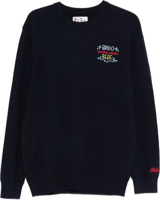 MC2 Saint Barth Skitop met borduurwerk - Blauw