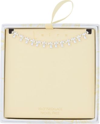 Leith Droplet Collar Necklace in Silver at Nordstrom Rack