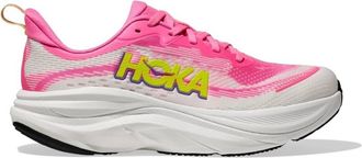 Hoka One One Womens Skyflow Running Shoes In Neon Rose/neon Citrus