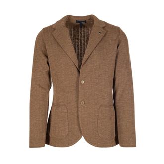 Lardini Blazers, male, Brown, Size: XL Giacca in maglia due bottoni