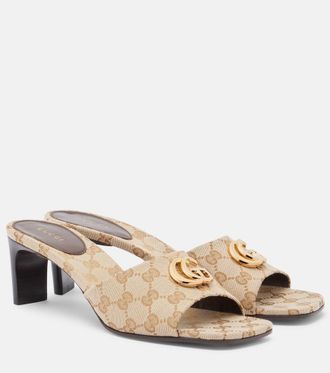 Gucci Mules Marmont Double G in canvas GG