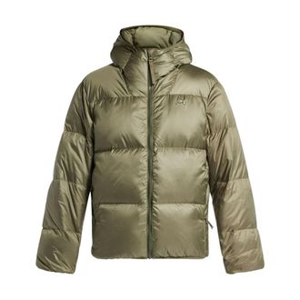 Lacoste Winter Jackets, male, Green, L, Quilted Logo Patch Hooded Jacket