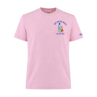 MC2 Saint Barth T-Shirts, male, Pink, Size: XL Portofino T-shirt