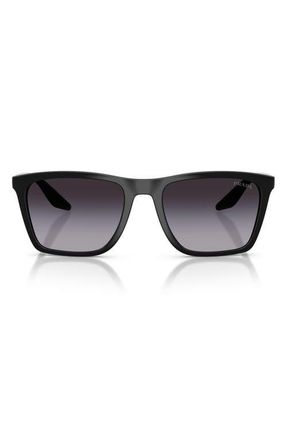 Prada 56mm Pillow Sunglasses in Black /Grey Gradient at Nordstrom