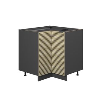 Vicco Armario De Esquina Fame-line, Panel De Roble, 80.5 Cm Sin Encimera