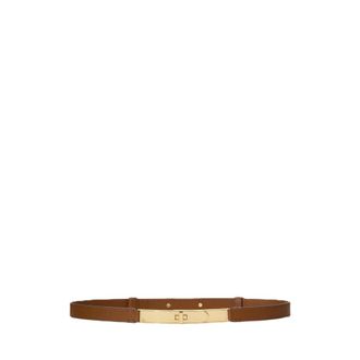 Ralph Lauren Belts, female, Brown, Size: M Trnlock-Belt-Skinny-Natural Smth Leathr