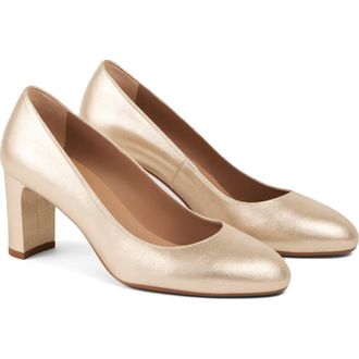 L.k. Bennett Winola Block Heel Pump in Gold at Nordstrom Rack, Size 11