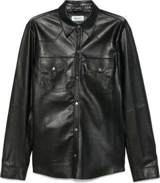 ERALDO Camicia in pelle - Nero
