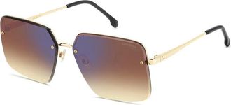 Carrera Brown Shaded Blue Mirror Square Ladies Sunglasses CARRERA 3044/S 0RHL/A8 61
