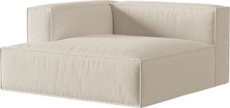MICADONI Modulare Xl Design Chaiselongue Nuria mit Armlehne links - Samtbezug