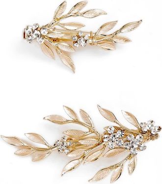 Brides & Hairpins Calvina 2-Piece Hair Clip Set in Gold at Nordstrom