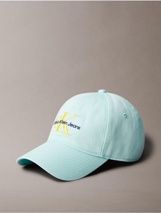 Calvin Klein Mens Embroidered Monologo Baseball Cap - Green