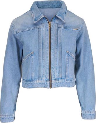 Mother Giacca denim con zip - Blu