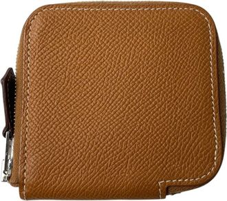 Herm&egrave;s Gold Epsom Leather Coin Purse/Coin Case (Pre-Owned)