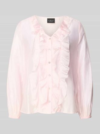 s.Oliver Black Label Regular Fit Bluse aus Lyocell-Mix in Rose, Gr&ouml;&szlig;e 34